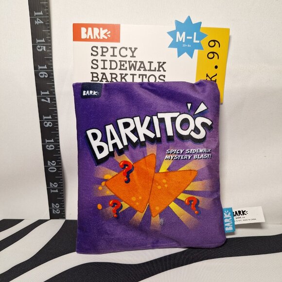 NWT Bark BarkBox Beg -n- Bag Theme with 2 toys and 3 treats - Medium Dogs - Picture 6 of 15